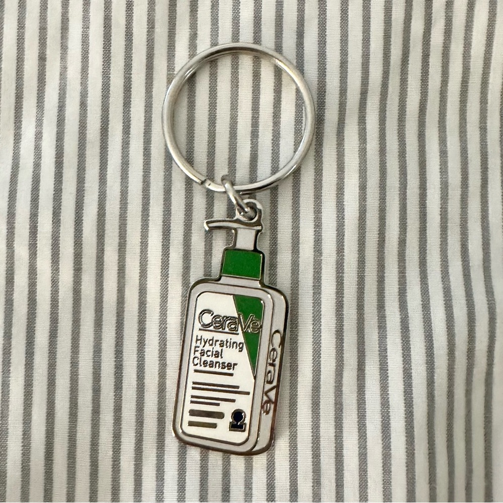 CeraVe facial cleanser charm keychain